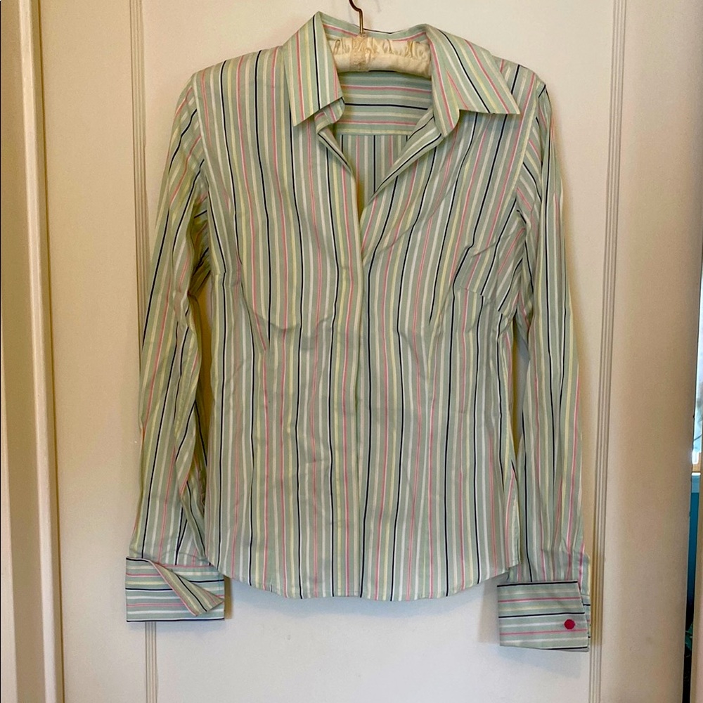 Thomas Pink Multicolor Striped Shirt NWOT